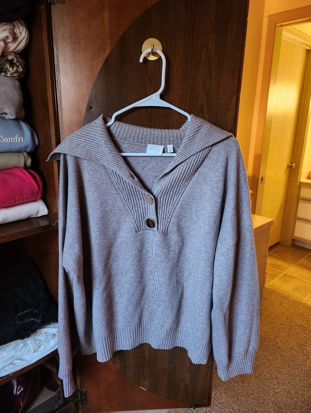 Cyrus Quarter Button-up Taupe